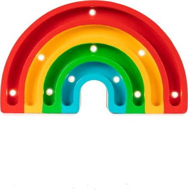 Barevná stolní lampa z borovicového dřeva Little Lights Rainbow