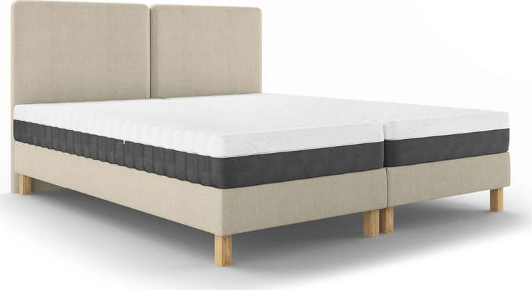 Béžová dvoulůžková postel Mazzini Beds Lotus