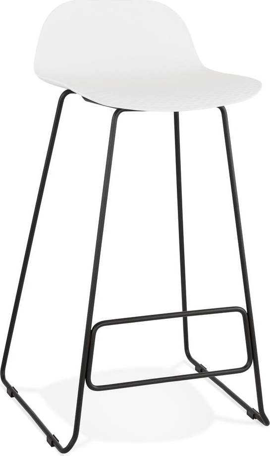 Bílá barová židle s černými nohami Kokoon Slade