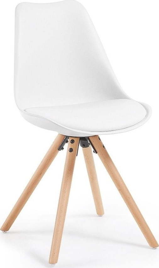 Bílá židle s bukovými nohami Bonami Essentials Lumos loomi.design