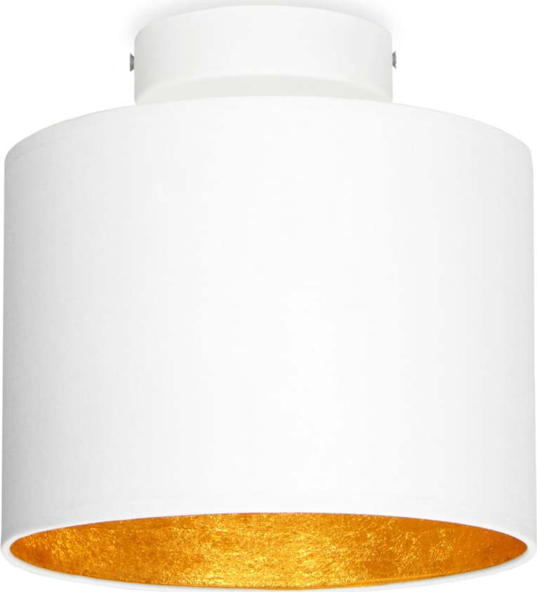 Bílé stropní svítidlo s detailem ve zlaté barvě Sotto Luce MIKA XS
