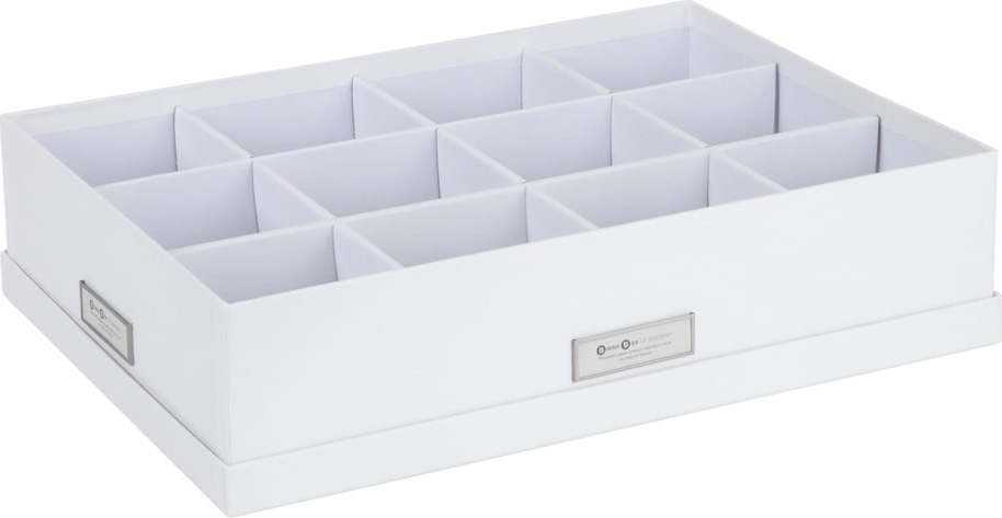Bílý úložný box s 12 přihrádkami Bigso Box of Sweden Jakob