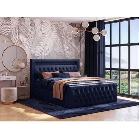 Čalouněná postel CESAR 180x200 cm Modrá KOLA