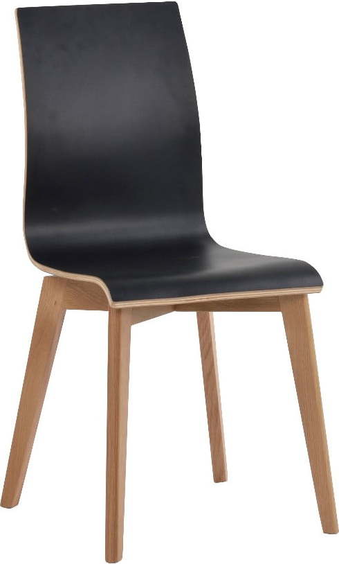 Černá jídelní židle s hnědými nohami Rowico Grace Rowico