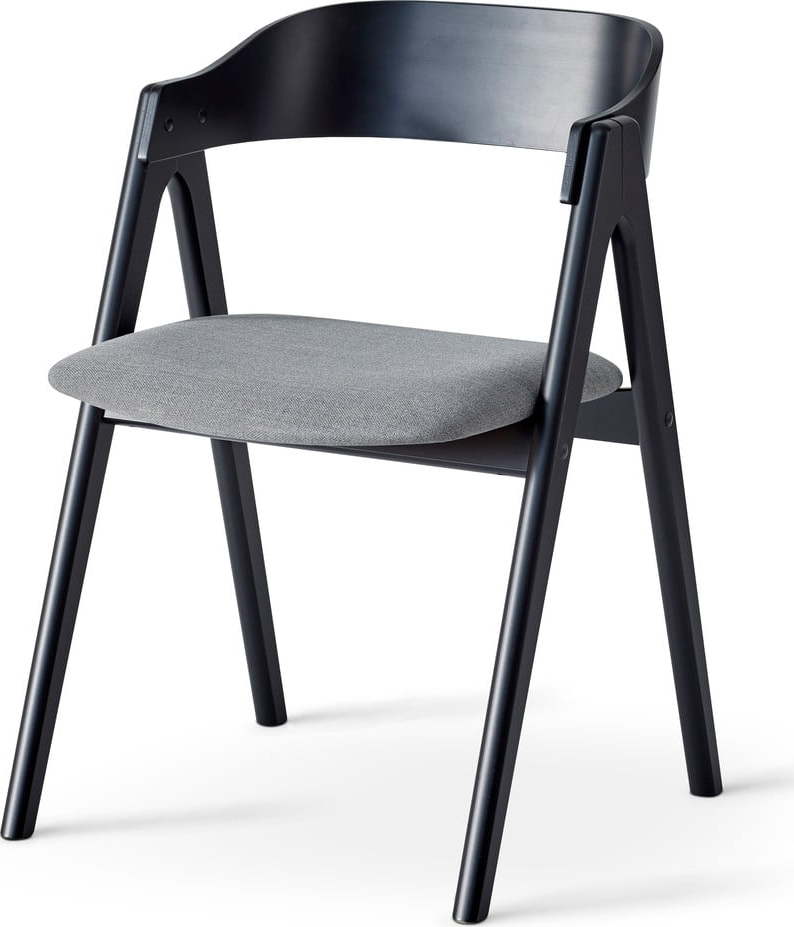 Černá jídelní židle z bukového dřeva s šedým sedákem Findahl by Hammel Mette Hammel Furniture