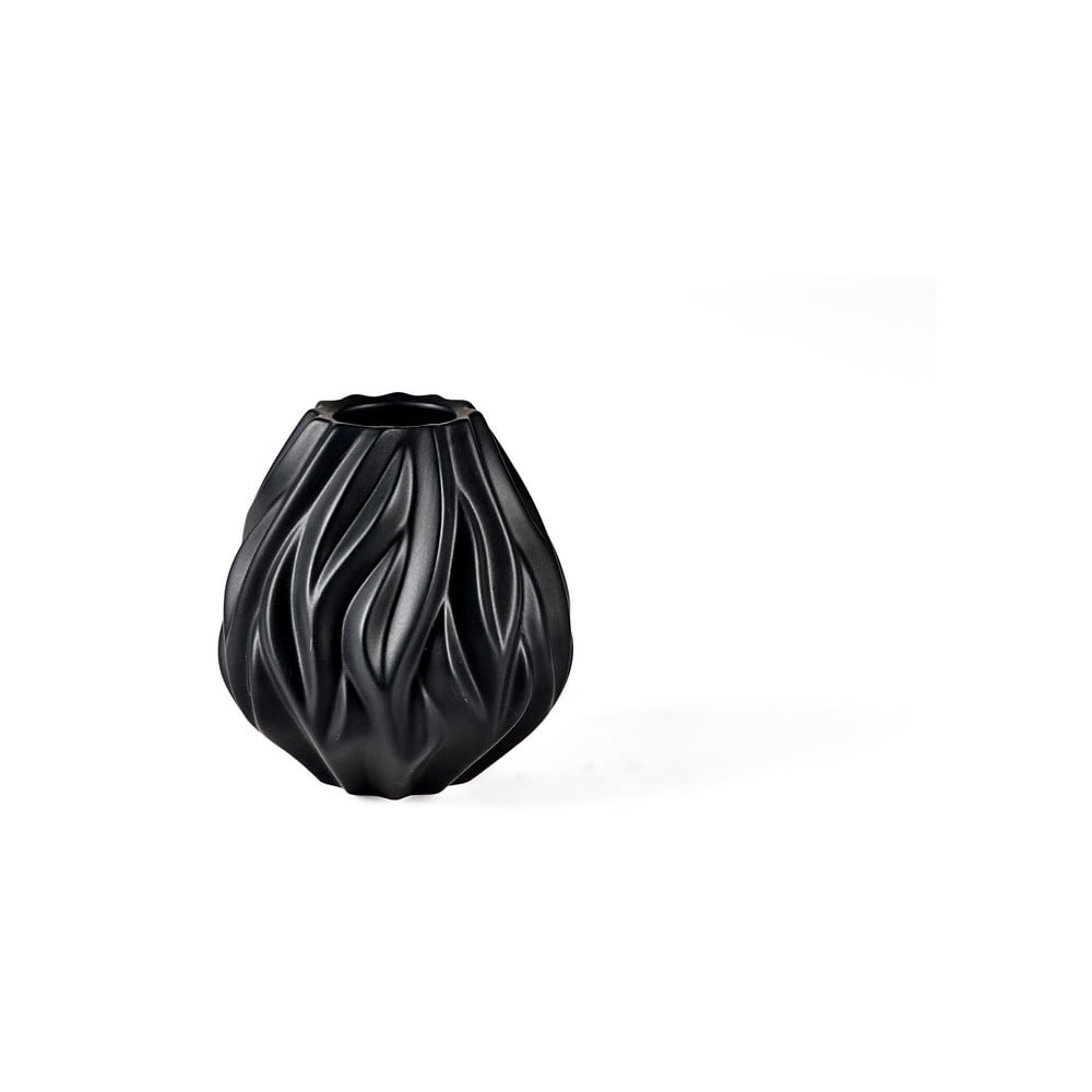 Černá porcelánová váza Morsø Flame