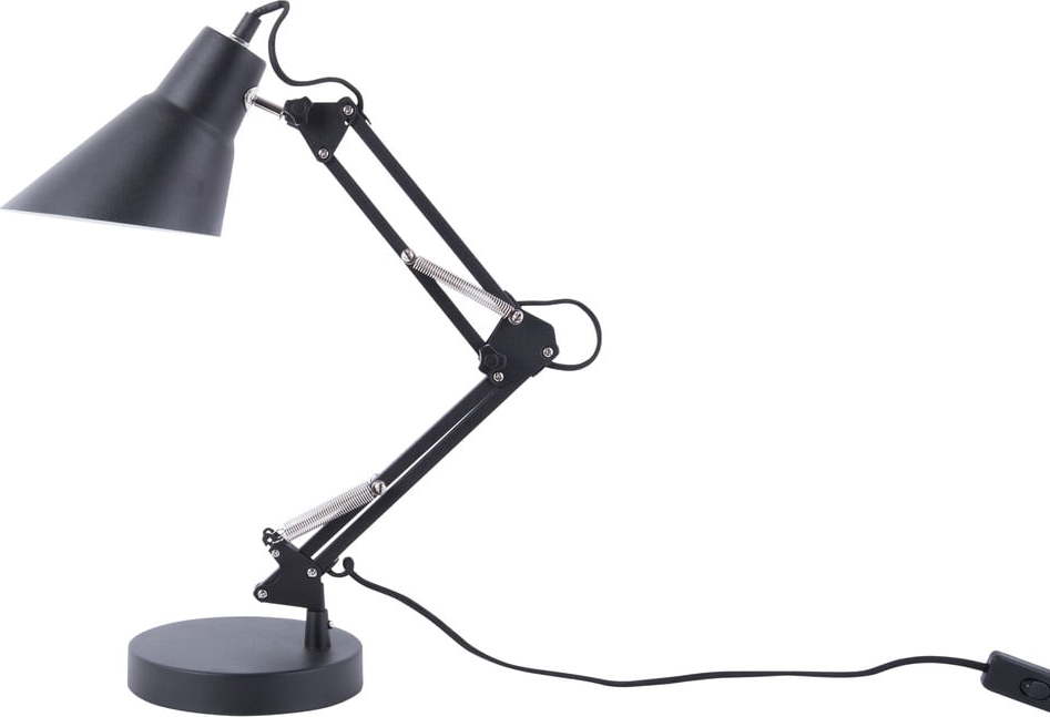 Černá železná stolní lampa Leitmotiv Fit Leitmotiv