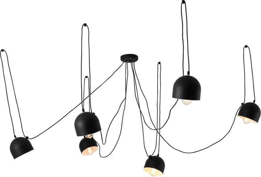 Černé závěsné světlo pro 6 žárovek Custom Form Popo Custom Form