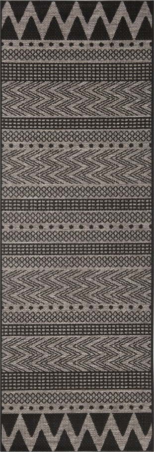 Černo-béžový venkovní koberec NORTHRUGS Sidon