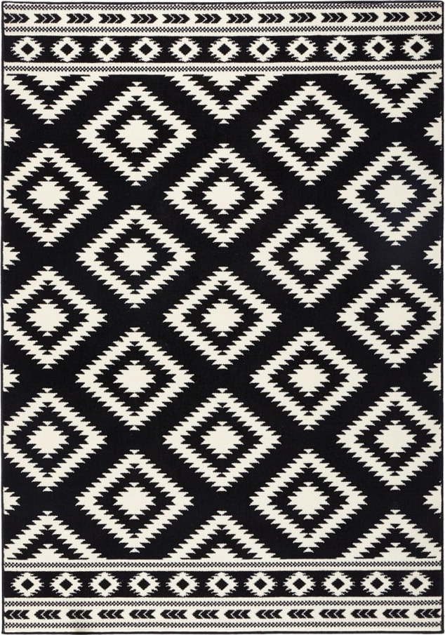 Černo-bílý koberec Hanse Home Gloria Ethno
