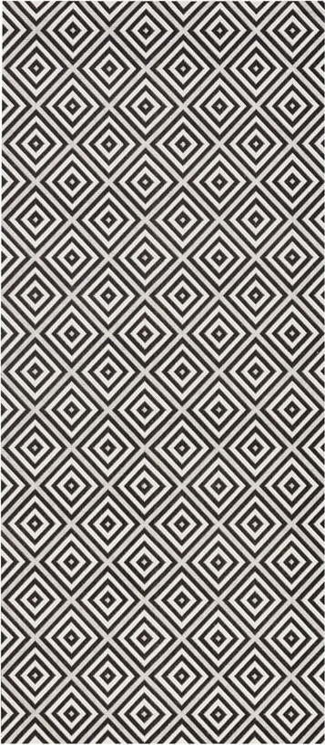 Černo-bílý venkovní koberec NORTHRUGS Karo
