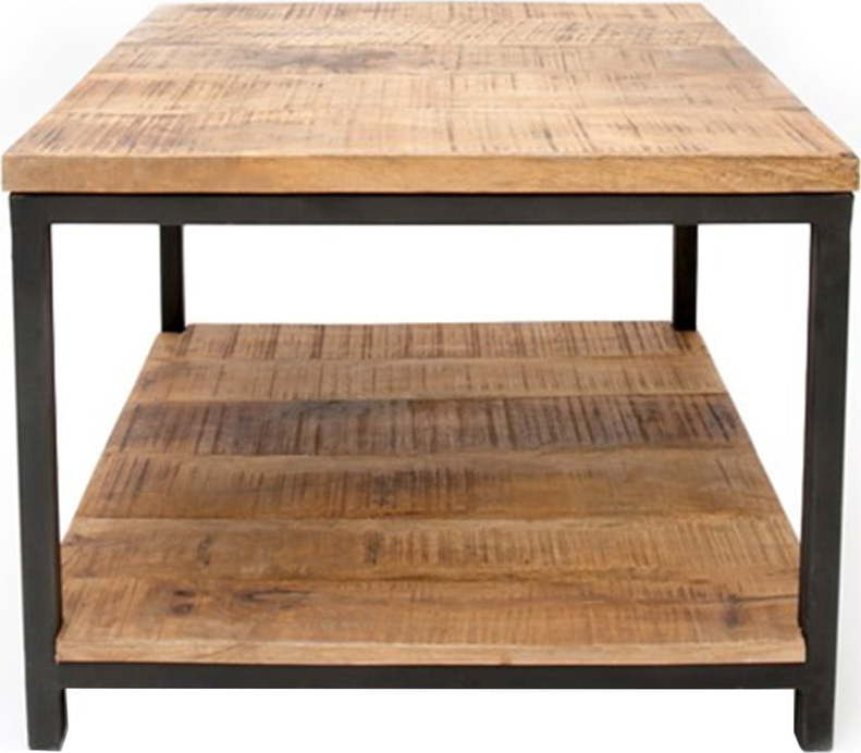 Černý konferenční stolek s deskou z mangového dřeva LABEL51 Vintage