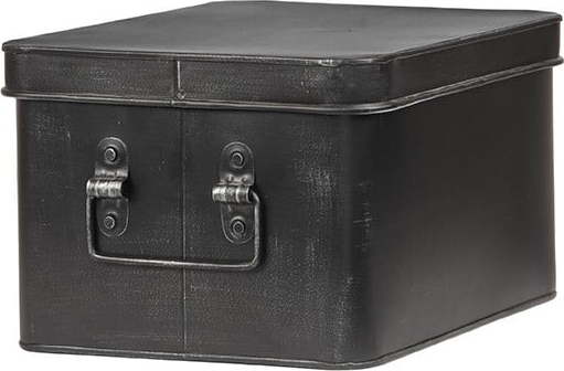 Černý kovový úložný box LABEL51 Media