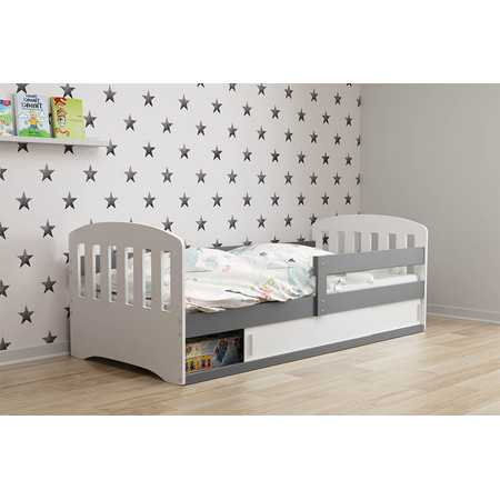 Dětská postel CLASSIC 1 160x80 cm Bílá Šedá BMS
