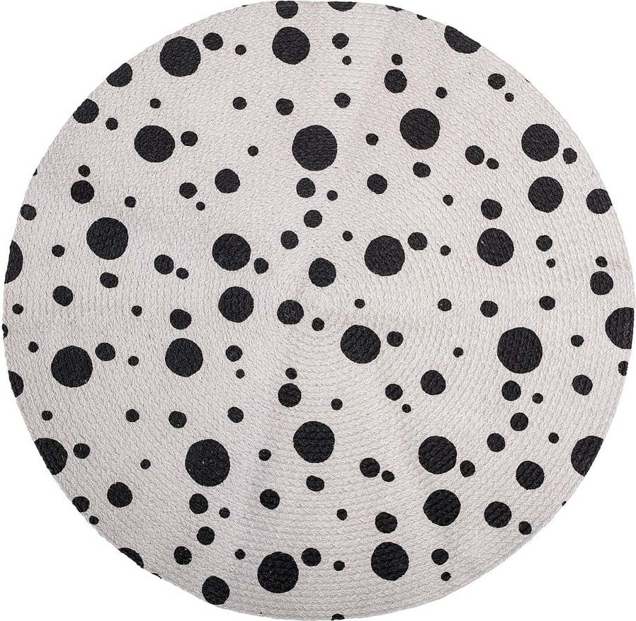 Dětský černo-šedý koberec Bloomingville Mini Dots