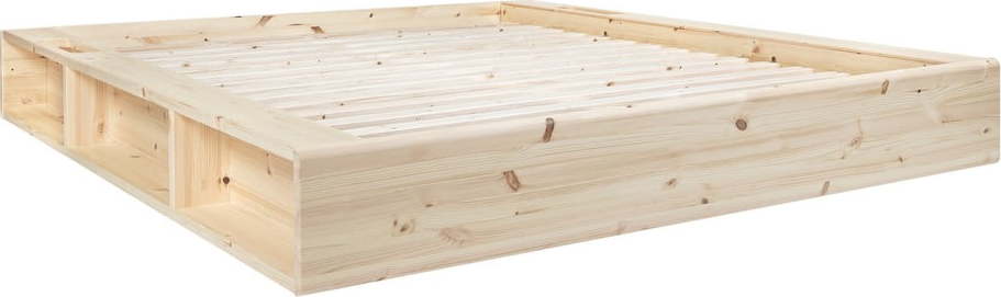 Dvoulůžková postel z masivního dřeva s úložným prostorem Karup Design Ziggy
