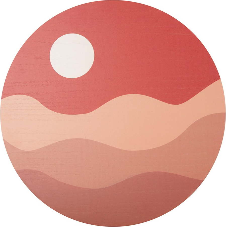 Hnědo-červený nástěnný obraz PT LIVING Clay Sunset
