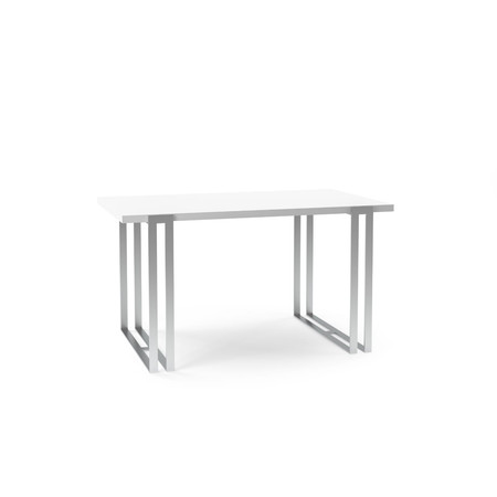 Jídelní stůl EWEN II 160 cm - bílá/stříbrná SZAFFETO