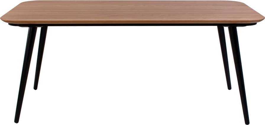 Jídelní stůl z jasanového dřeva s černými nohami Ragaba Contrast