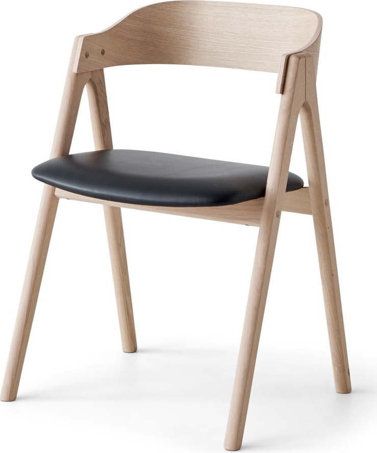 Jídelní židle z dubového dřeva s koženým sedákem Findahl by Hammel Mette Hammel Furniture