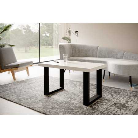 Konferenční stolek LOFT PROSTA 100x60 cm Černá Bílá Alpimeble