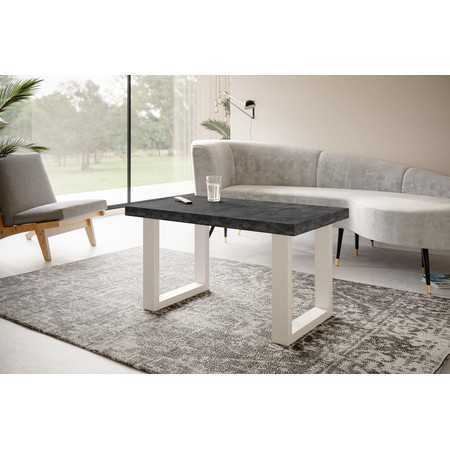 Konferenční stolek LOFT PROSTA 120x70 cm Bílá Černá Alpimeble