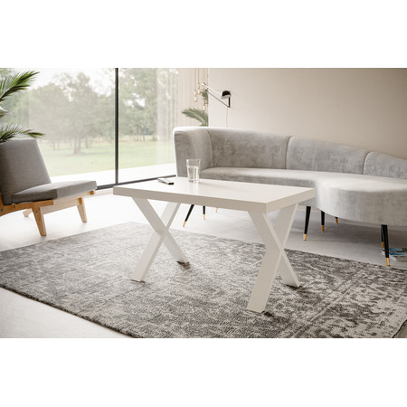 Konferenční stolek LOFT X 120x70 cm Bílá Bílá Alpimeble
