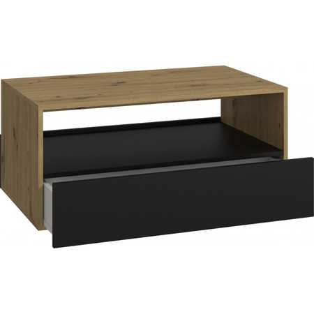 Konferenční stolek REBEL - dub artisan/černý mat TOP Nábytek