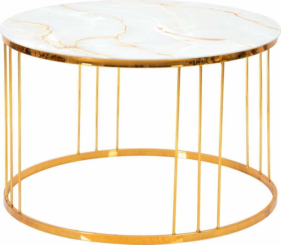 Konferenční stolek ve zlaté barvě Mauro Ferretti Simple Paris