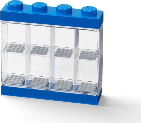 Modrá sběratelská skříňka na 8 minifigurek LEGO® LEGO