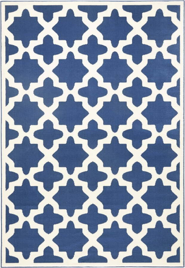 Modro-bílý koberec Zala Living Noble
