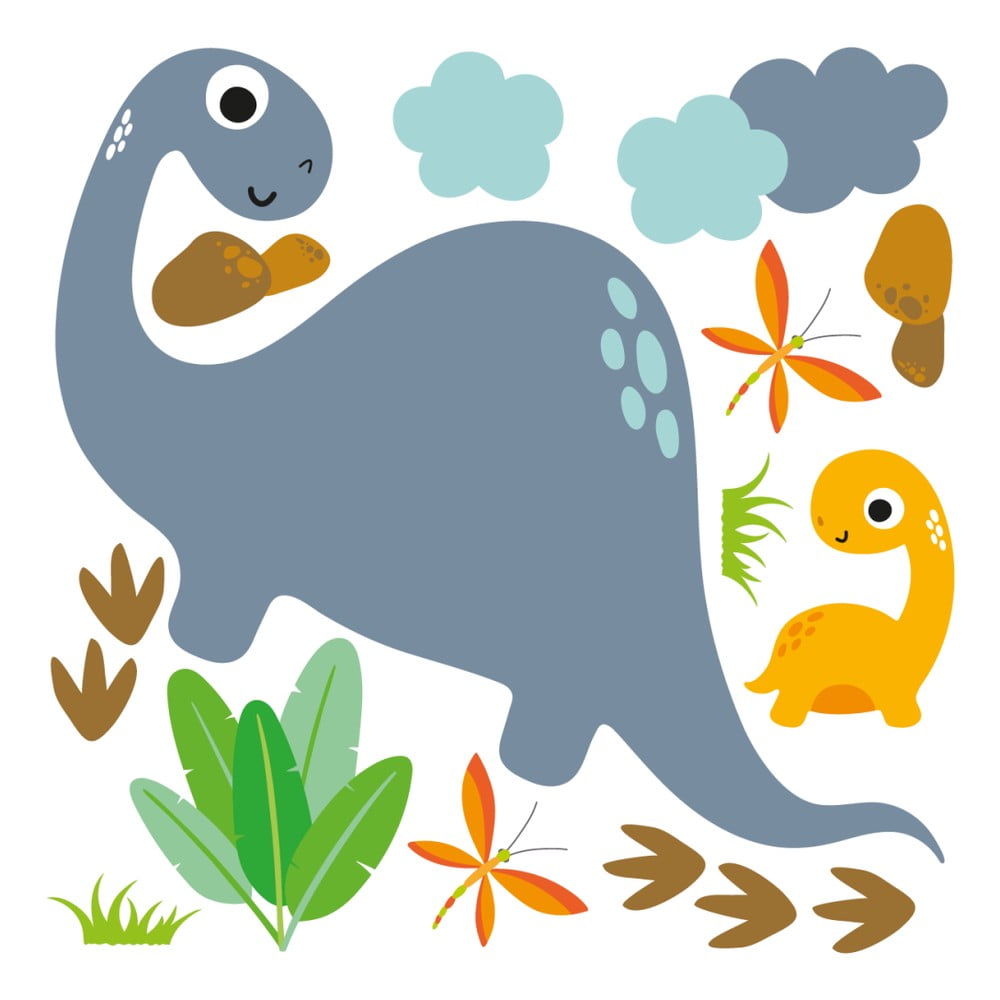 Nástěnné dětské samolepky Ambiance Cute Dinosaurus Stickers Ambiance