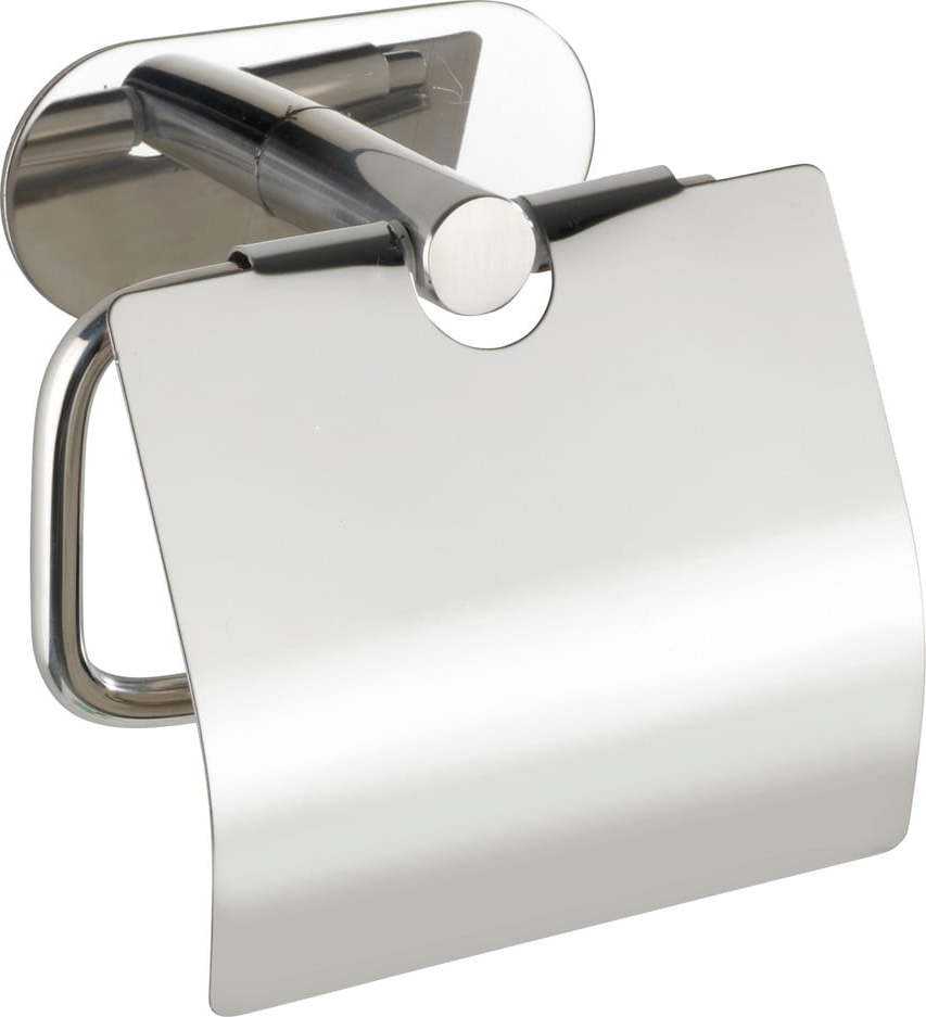 Nerezový držák na toaletní papír bez nutnosti vrtání Wenko Turbo-Loc® Orea Shine Cover WENKO