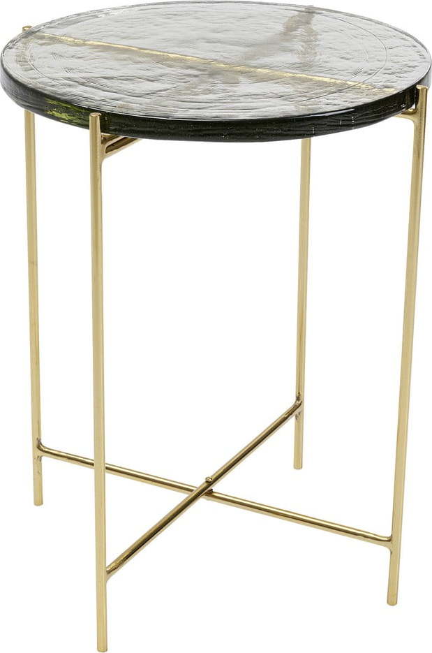 Odkládací stolek ve zlaté barvě Kare Design Ice