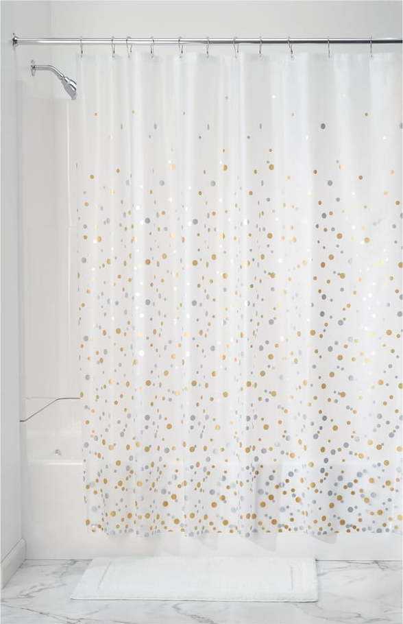 Průhledný sprchový závěs iDesign Confetti