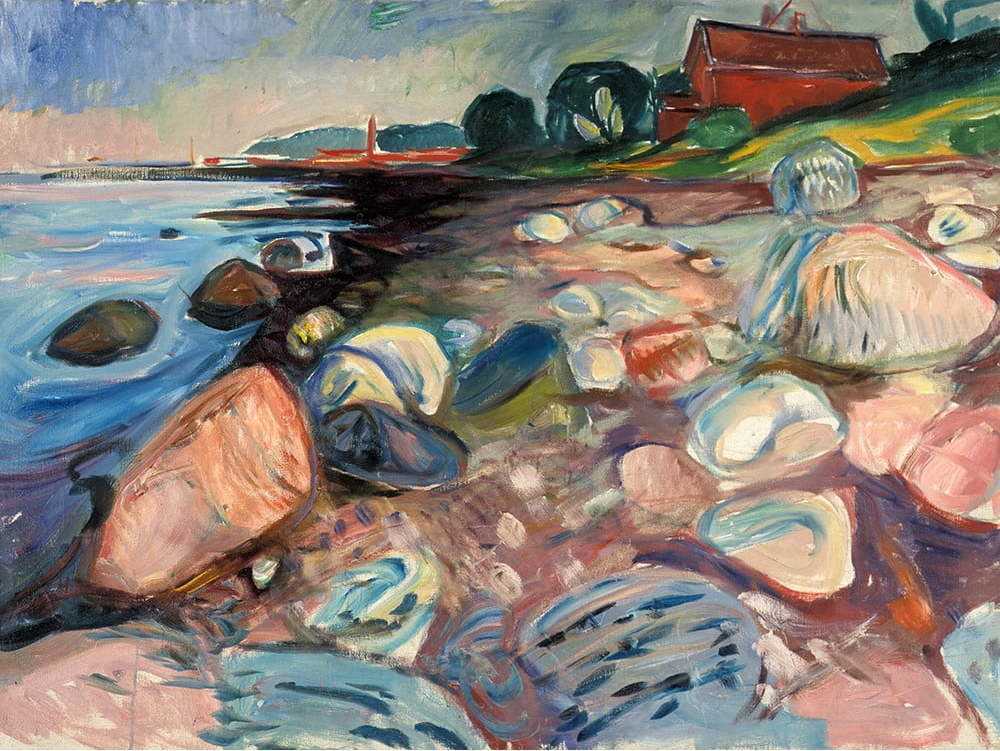 Reprodukce obrazu Edvard Munch - Shore with Red House