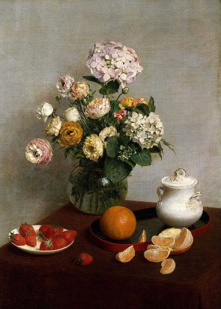 Reprodukce obrazu Henri Fantin-Latour - Flowers and Fruit