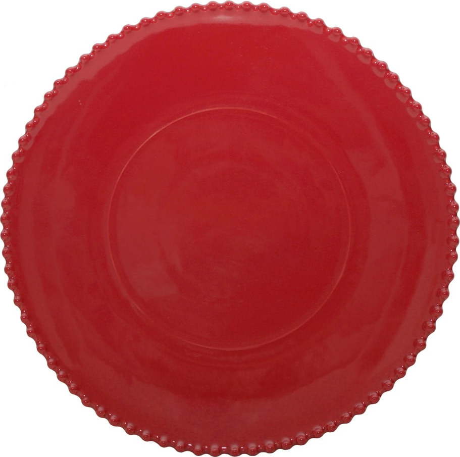 Rubínově červený kameninový talíř Costa Nova