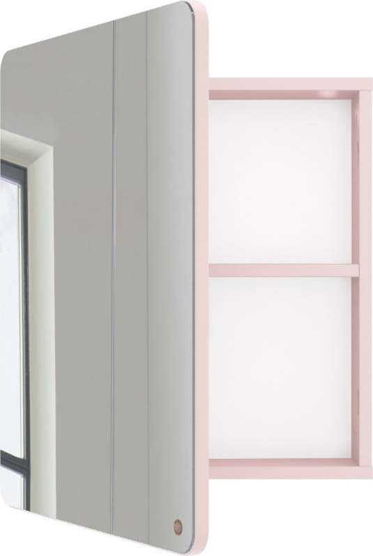 Růžová nástěnná koupelnová skříňka se zrcadlem Tom Tailor Color Bath Tom Tailor for Tenzo