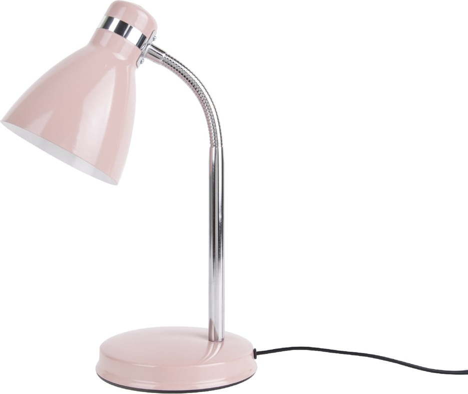 Růžová stolní lampa Leitmotiv Study Leitmotiv