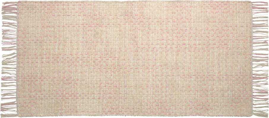 Růžovo-béžový bavlněný dětský koberec Kave Home Nur