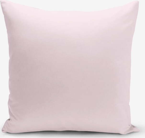 Růžový povlak na polštář s příměsí bavlny Minimalist Cushion Covers
