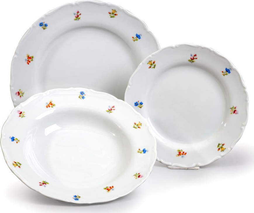 Sada 18 porcelánových talířů Thun Ophelia THUN