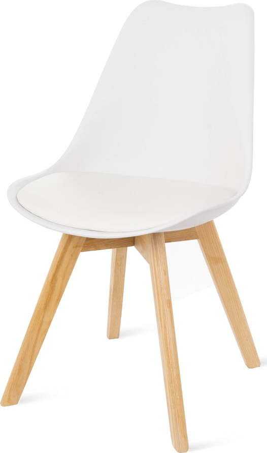 Sada 2 bílých židlí s bukovými nohami Bonami Essentials Retro Bonami Essentials