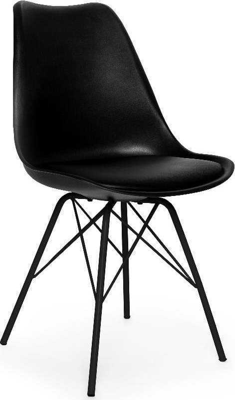 Sada 2 černých židlí s černým podnožím z kovu Bonami Essentials Eco Bonami Essentials