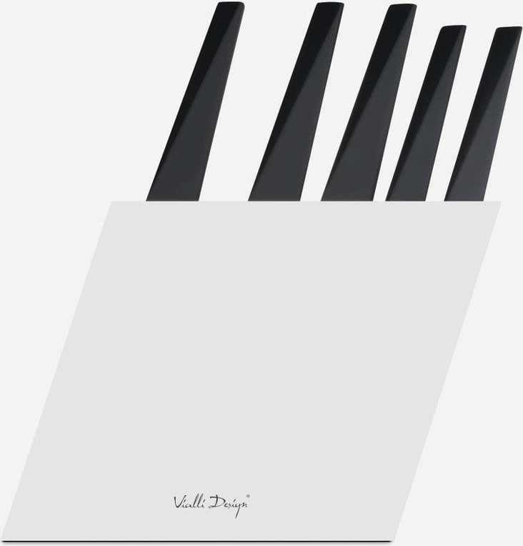 Sada 5 nožů s bílým stojanem Vialli Design Volo Vialli Design