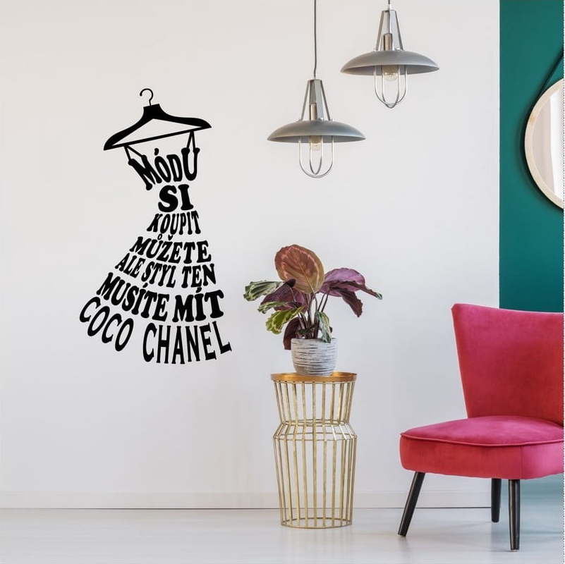 Samolepka na zeď s citátem Ambiance Coco Chanel Ambiance