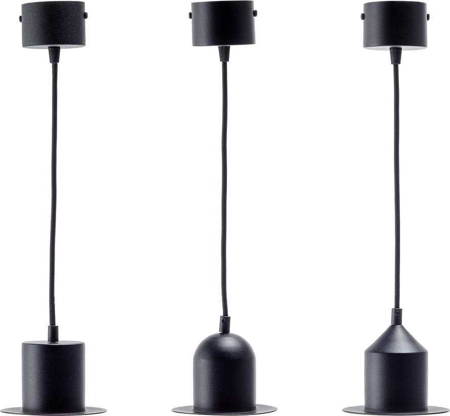 Set 3 černých závěsných svítidel EMKO Hat Emko