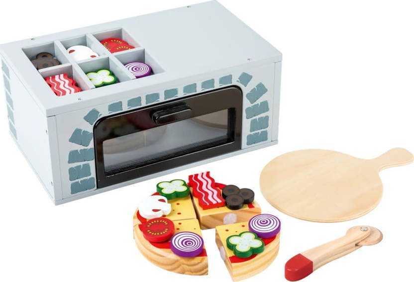 Set dětských dřevěných hraček na přípravu pizzy Legler Kitchen Legler