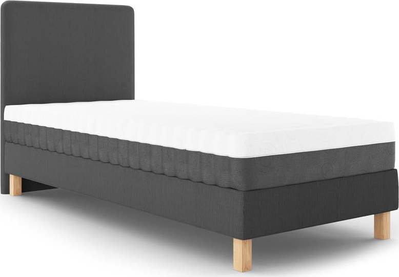 Tmavě šedá jednolůžková postel Mazzini Beds Lotus